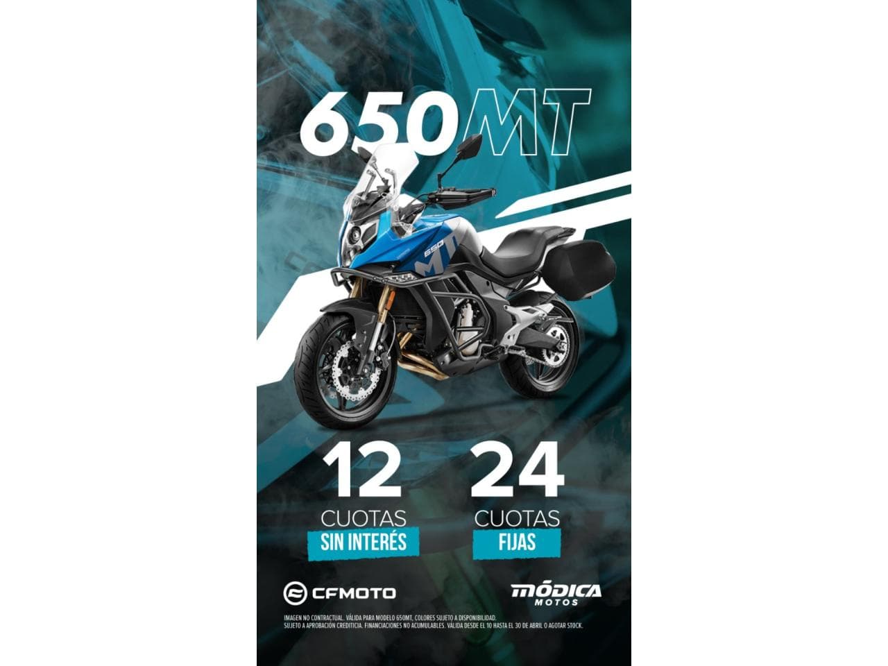 Cfmoto 650 Mt 0km 2026. Promo Mes Abril