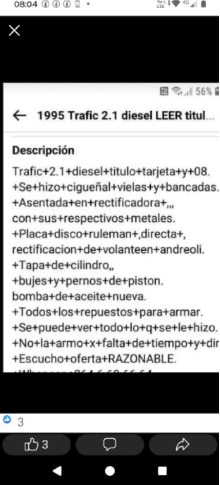 Renault Tráfic 2.1 Léer Descripción