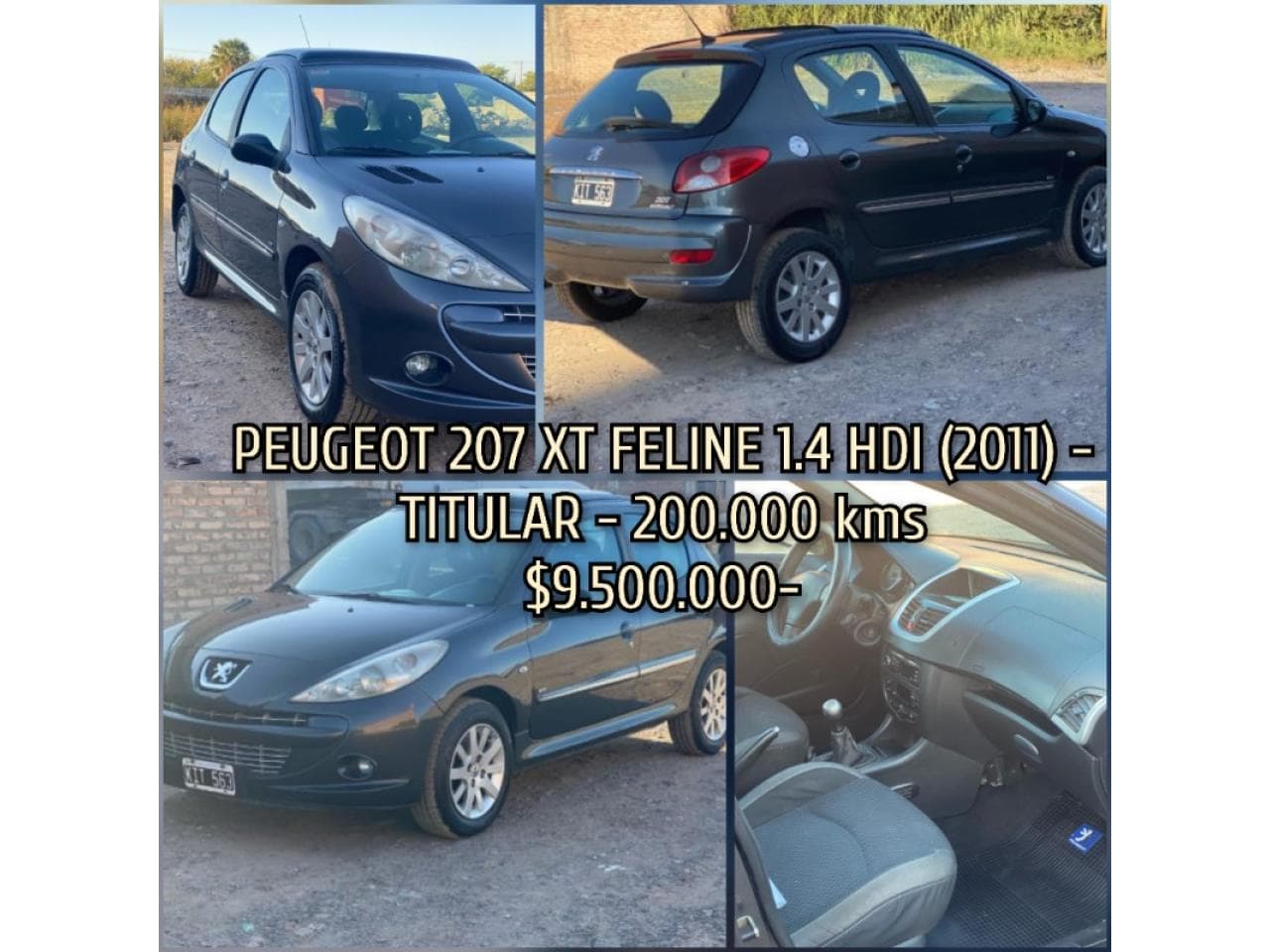 Peugeot 207 Xt Feline 1.4 Hdi (2011) - Titular - 200.000 Kms ‼️