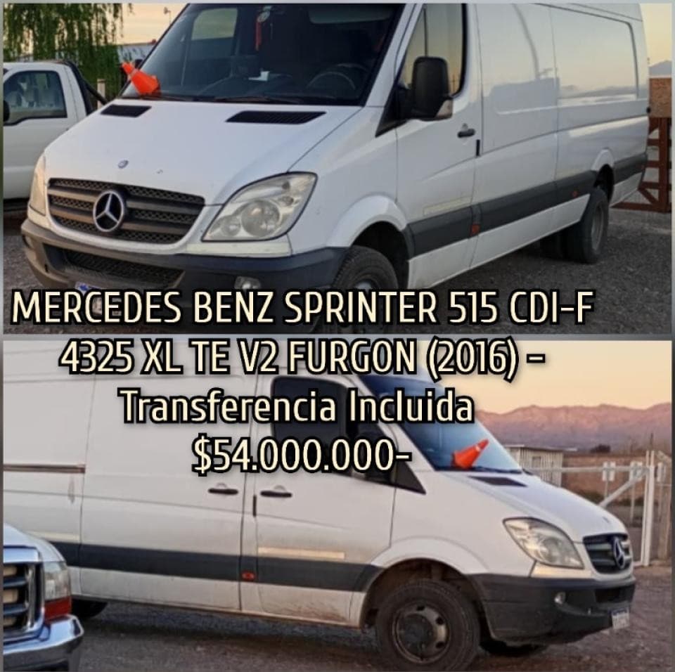 ⚡ Mercedes Benz Sprinter 515 Cdi-f 4325 Xl Te V2 Furgon (2016) - Transferencia Incluida ‼️