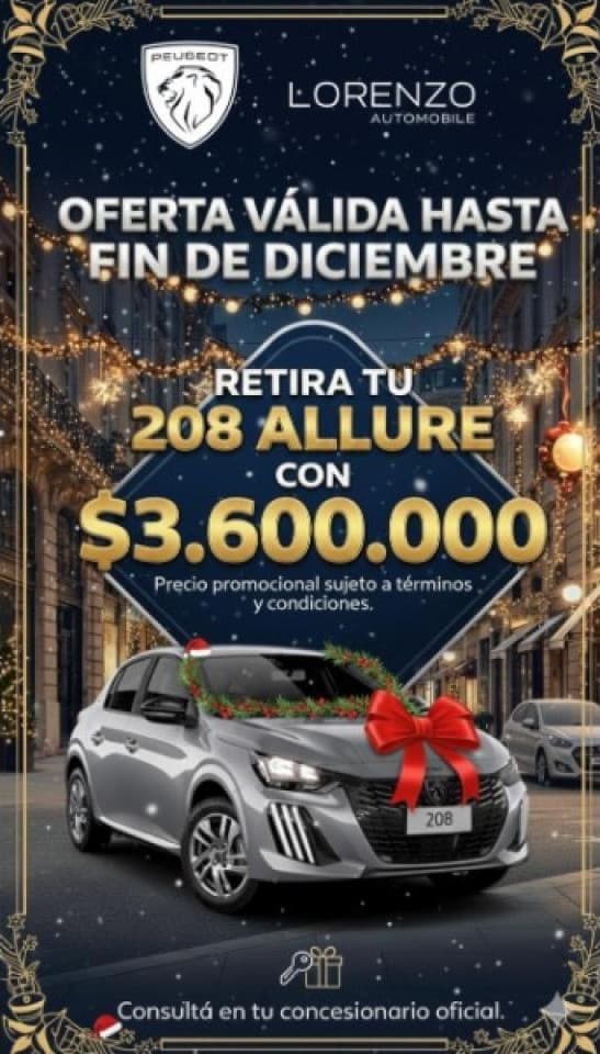 Peugeot 208, 2025.retira Con 3.600.000