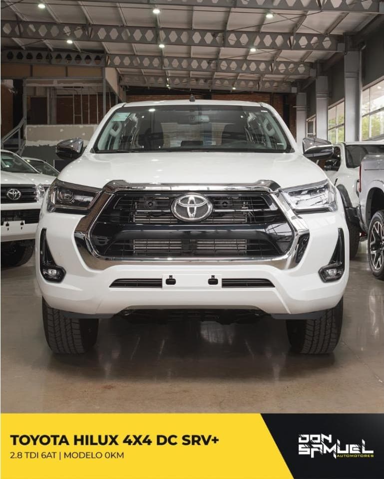 Toyota Hilux 4x4 Dc Srv + 2,8 Tdi 6at - Okm -