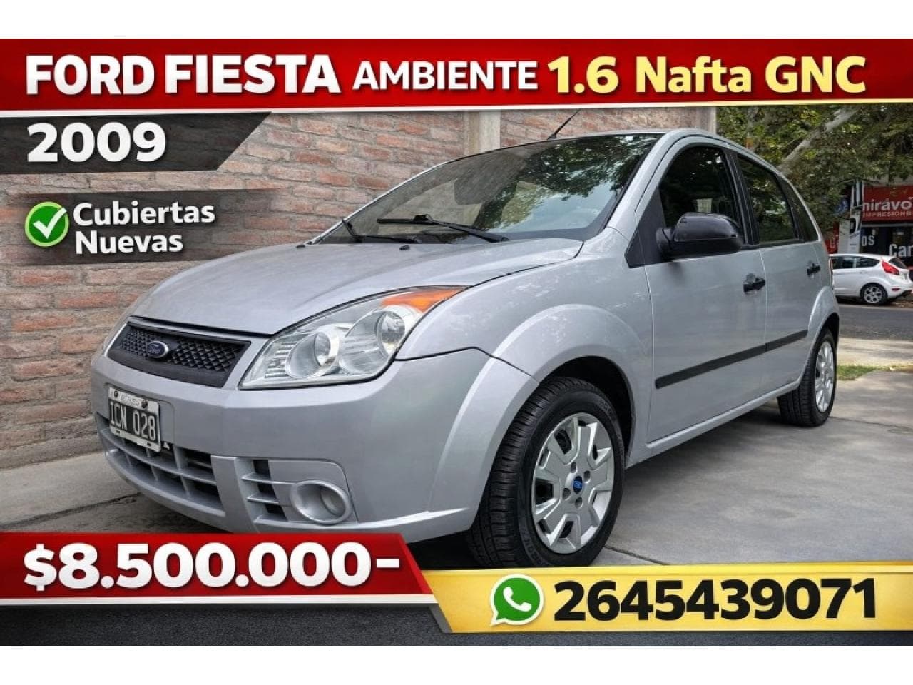 ⭐ Ford Fiesta Ambiente 1.6 Nafta Gnc (2009) - Cubiertas Nuevas ‼️