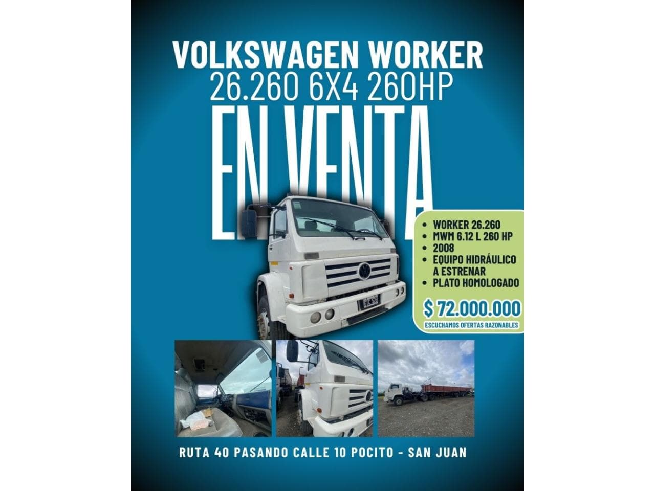 Volkswagen Worker 26.260 6x4