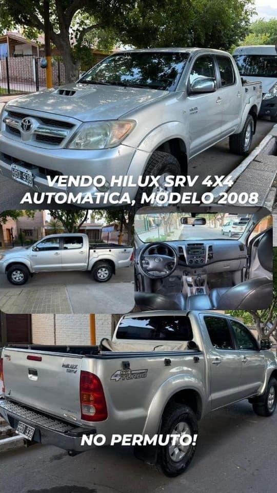 Toyota Hilux Srv Automática 4x4 Modelo 2008
