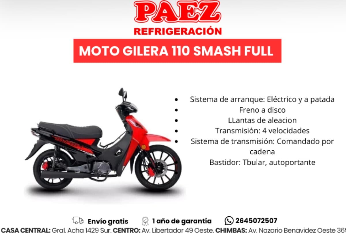 Moto 110 Gilera Smash Full