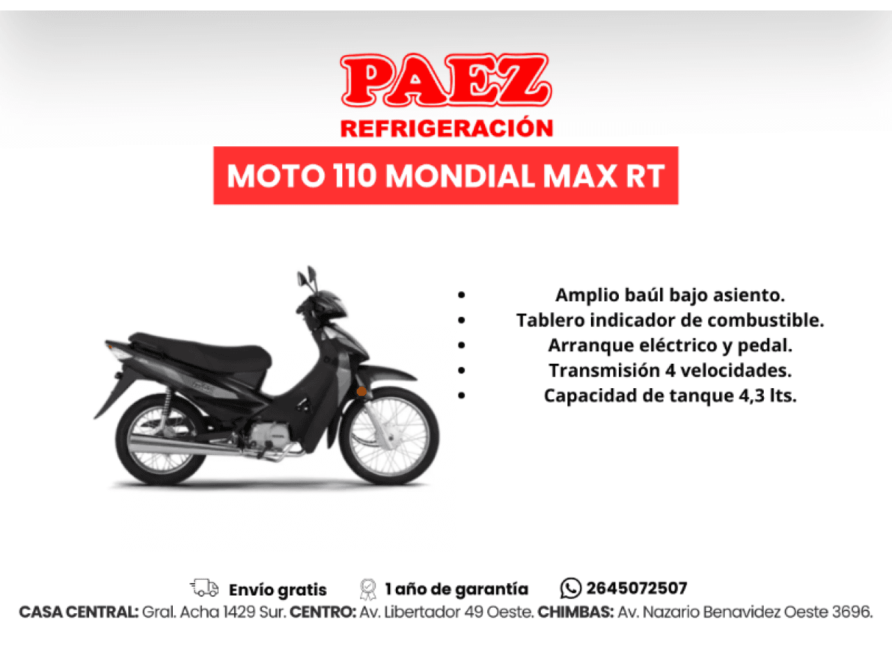 Moto 110 Mondial Max Rt