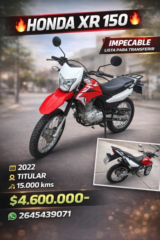 🏍️ Honda Xr 150 (2022) Titular