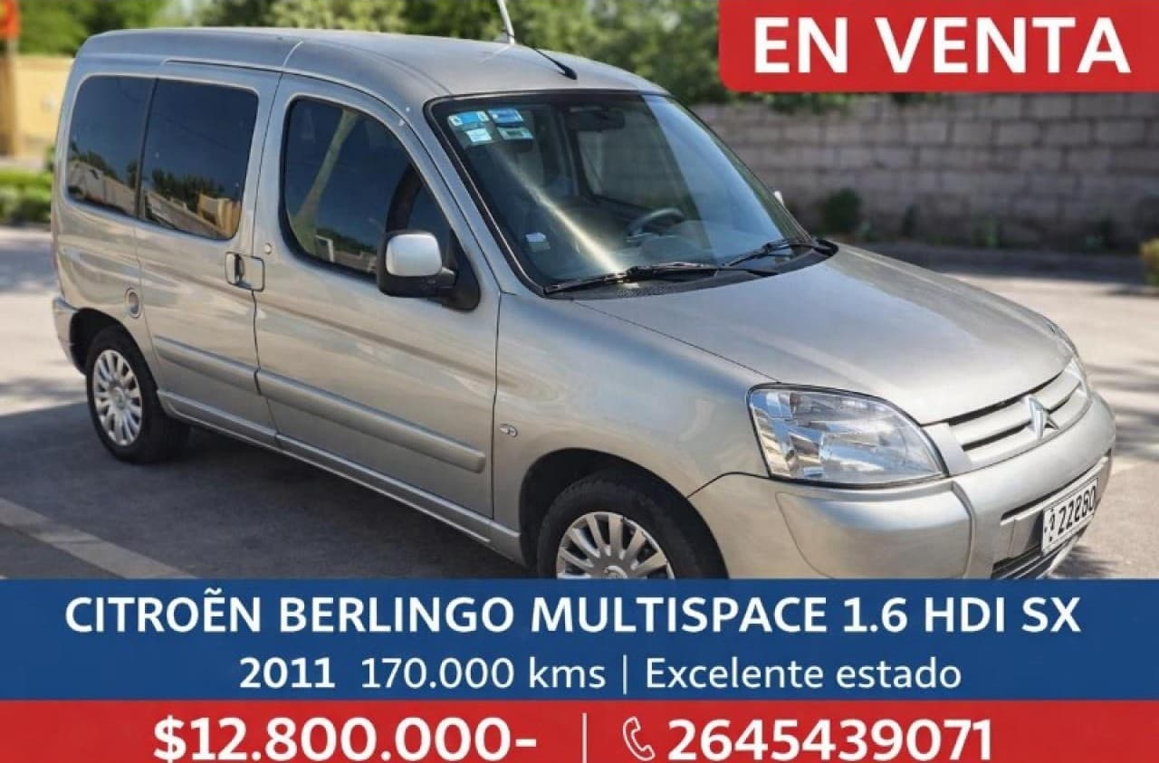 🔰 Citroen Berlingo Sx Multispace 1.6 Hdi (2011) ‼️