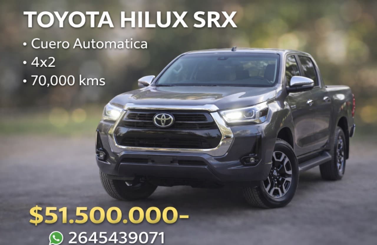 Hoy ✴️ Toyota Hilux Srx 4x2 At Cuero (2022) - 70mil Kms ‼️