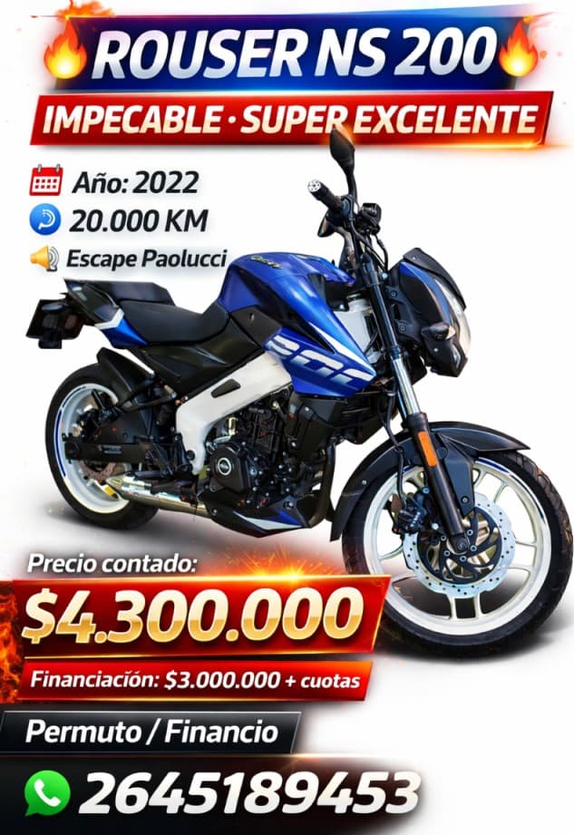 Rouser Ns 200 Impecable  Permuto Financio