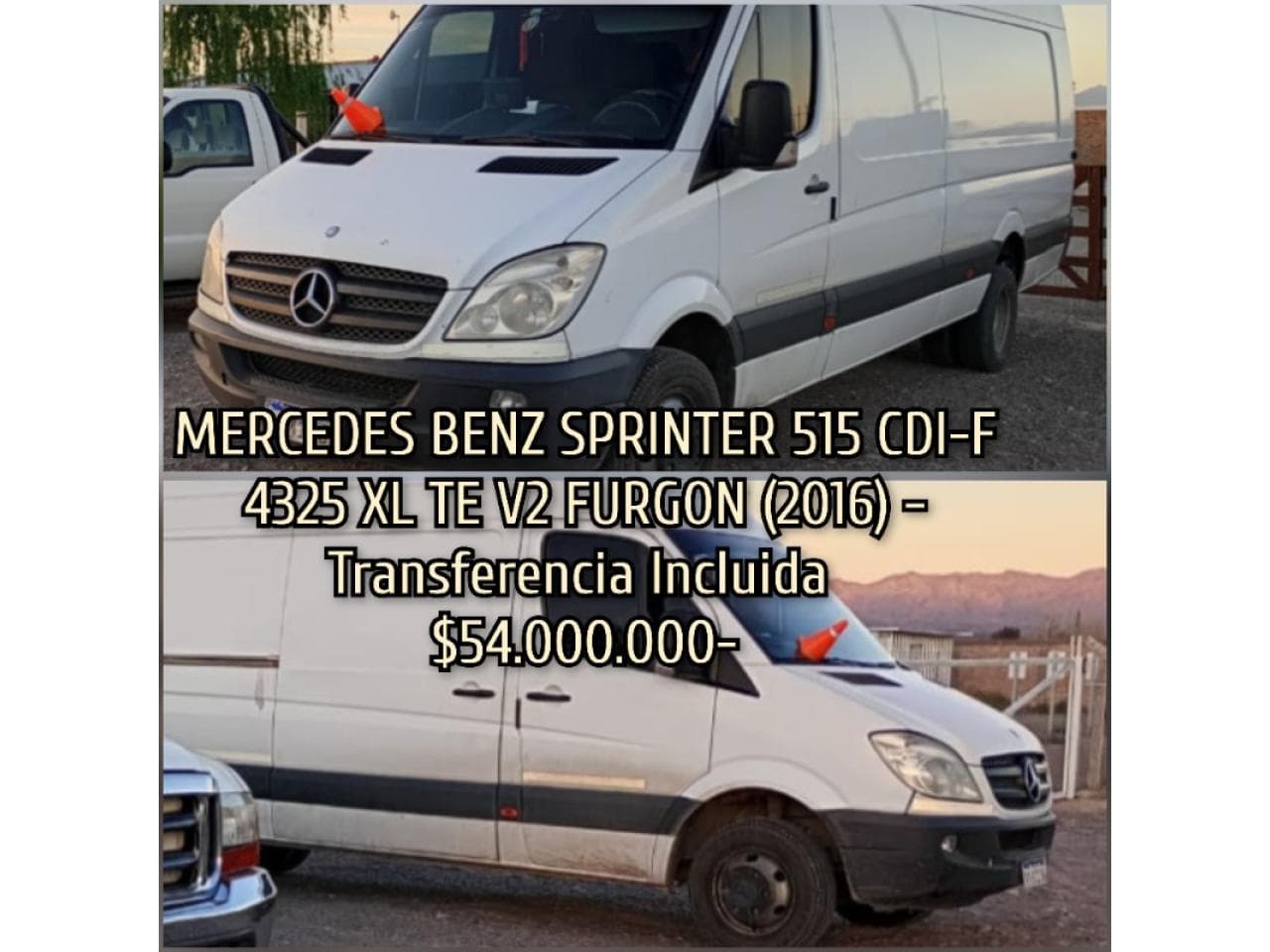 ⚡ Mercedes Benz Sprinter 515 Cdi-f 4325 Xl Te V2 Furgon (2016) - Transferencia Incluida ‼️