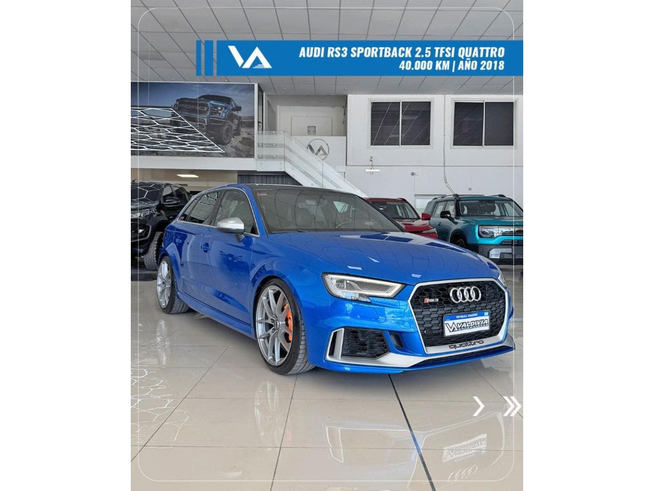 Audi Rs3 Sportback 2.5 Tfsi Quattro Año 2018 Con Accesorios