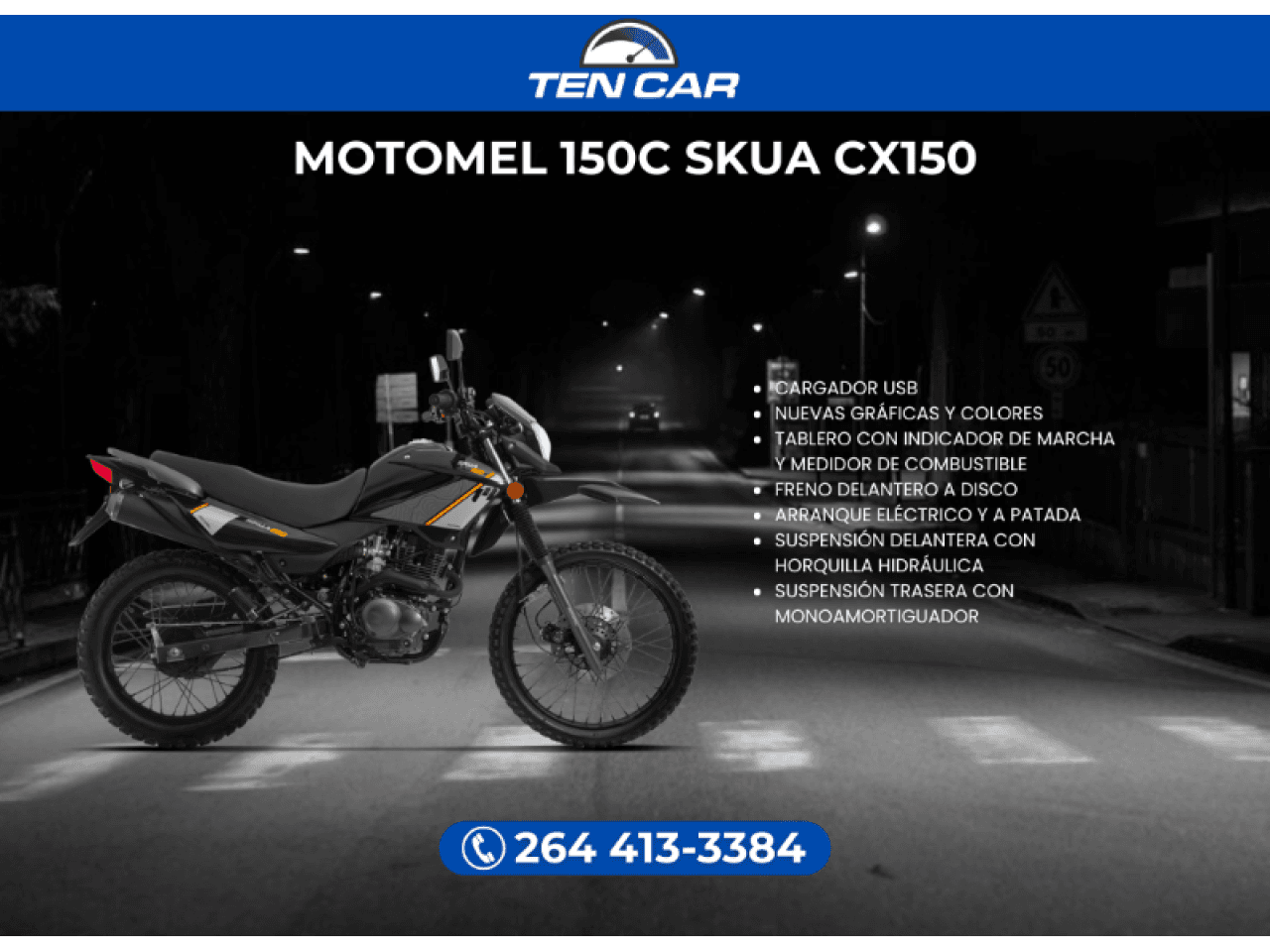 Motomel 150cc Skua Cx150 - Llevala Solo Con Tu Dni - (somos Ten Car)