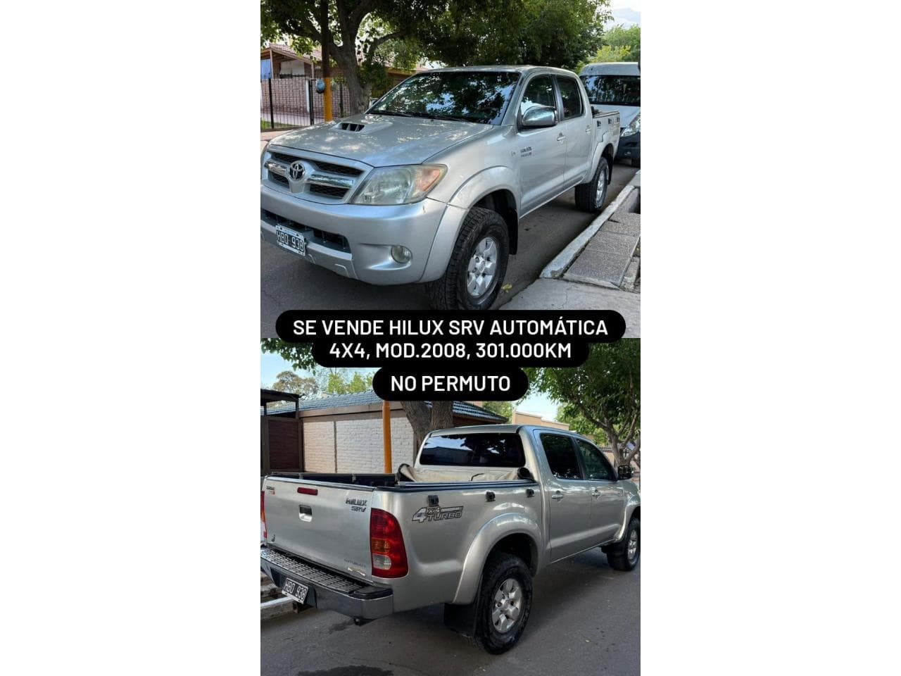 Toyota Hilux Srv Automática 4x4 2008, 301000km