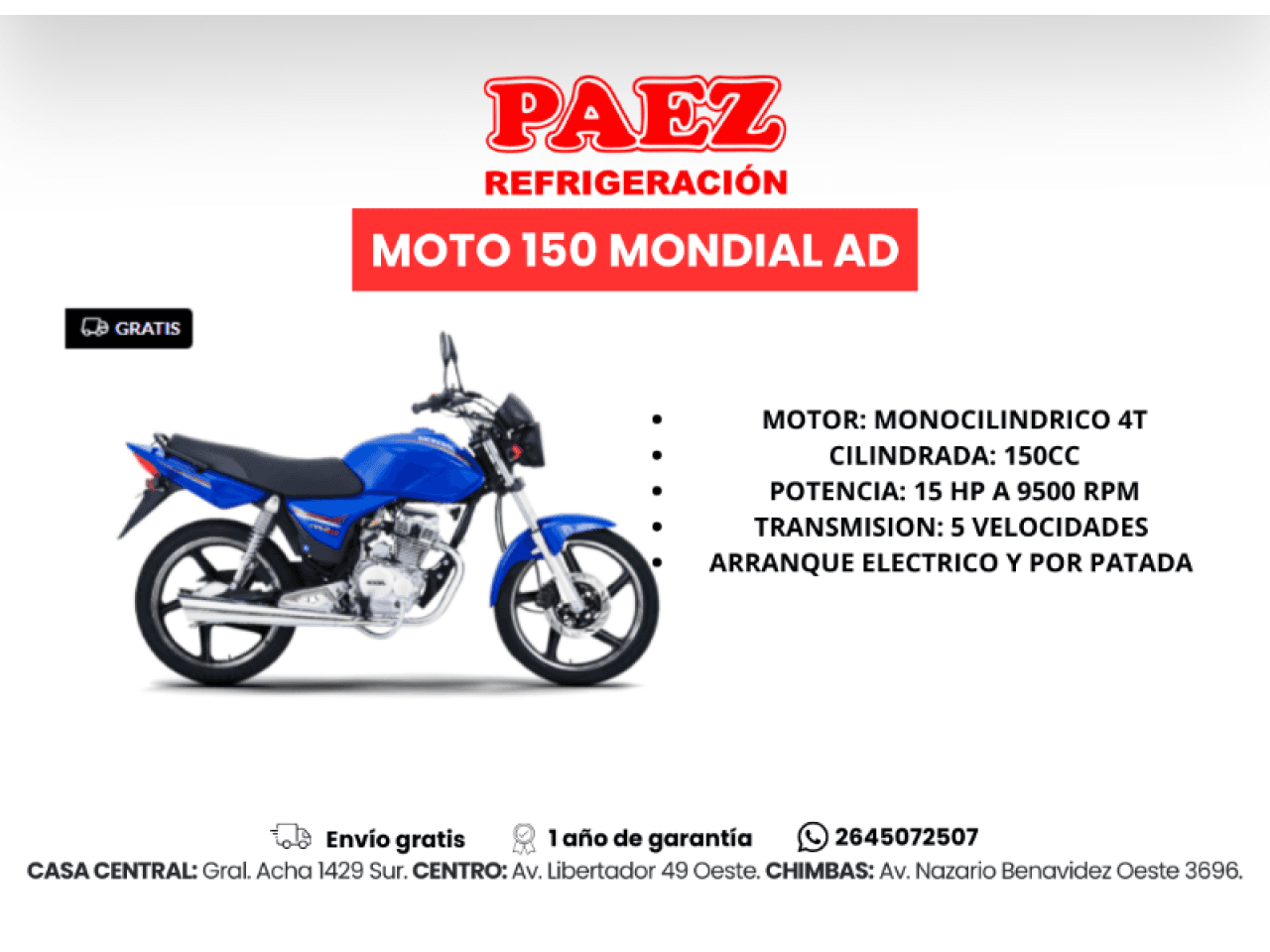 Moto 150 Mondial Ad