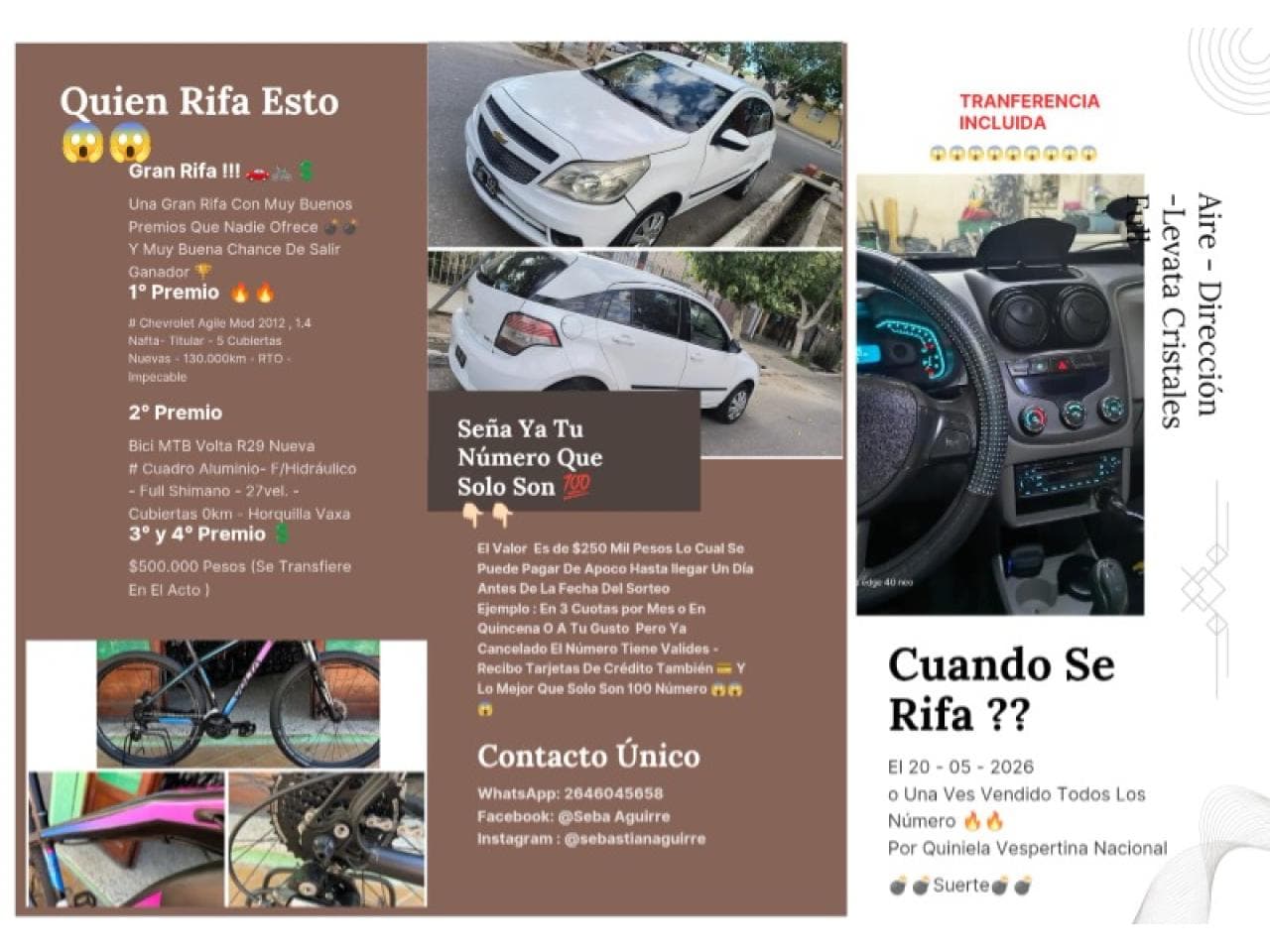 Se Rifa Chevrolet Agile Impecable