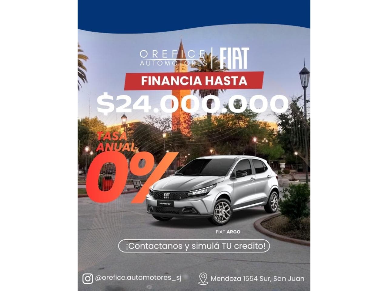 Fiat Argo 0km 2026 - Financia $24.000.000 Tasa 0%