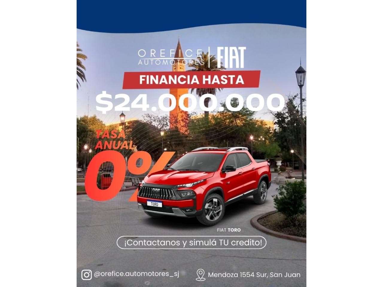 Fiat Toro 0km 2026 - Financia $24.000.000 Tasa 0%